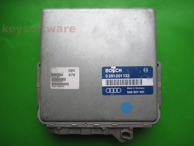 ECU Audi 80 1.9TDI 8A0907401 0281001132 EDC1.2.6