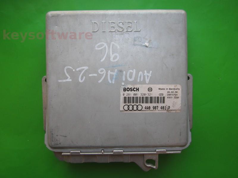 ECU Audi A6 2.5TDI 4A0907401P 0281001320 EDC1.3.1 AEL