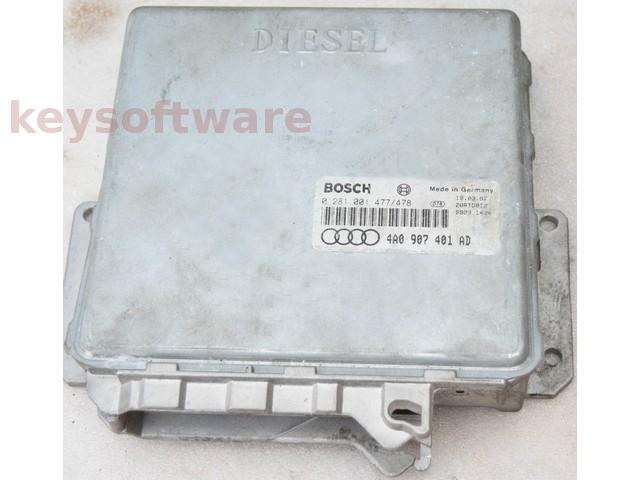 ECU Audi A6 2.5TDI 4A0907401AD 0281001477 MSA11 {