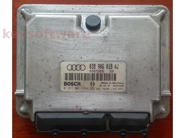 ECU Audi A3 1.9TDI 038906018AJ 0281001694 EDC15V AHF {