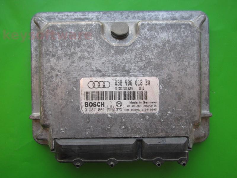ECU Audi A3 1.9TDI 038906018BA 0281001756 EDC15V AFN