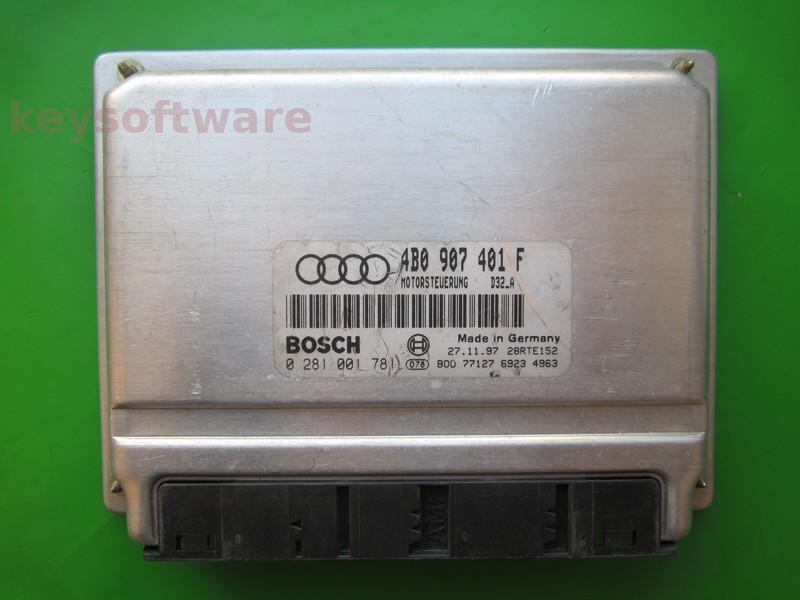 ECU Audi A6 2.5TDI 4B0907401F 0281001781 EDC15M AFB