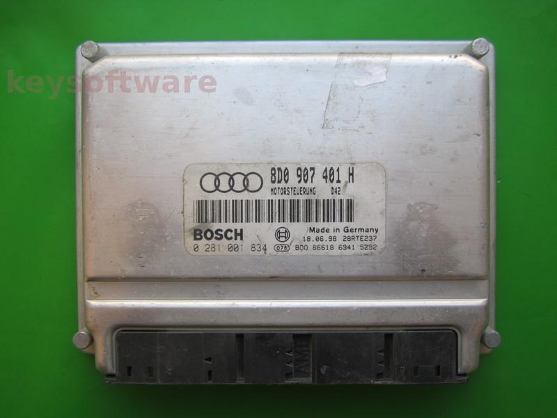 ECU Audi A4 2.5TDI 8D0907401H 0281001834 EDC15M AFB