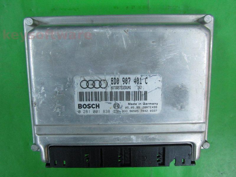 ECU Audi A4 2.5TDI 8D0907401C 0281001838 EDC15M AKN