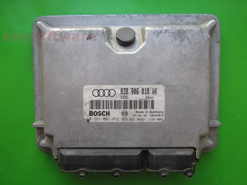 ECU Audi A3 1.9TDI 038906018AK 0281001852 EDC15V ALH