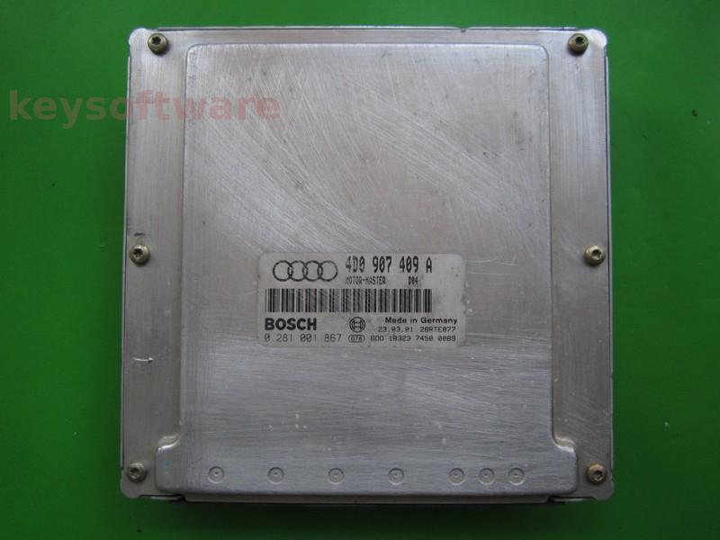 ECU Audi A8 3.3TDI 4D0907409A 0281001867 EDC15C4 AKF