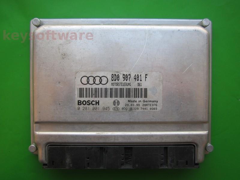 ECU Audi A4 2.5TDI 8D0907401F 0281001945 EDC15M AFB