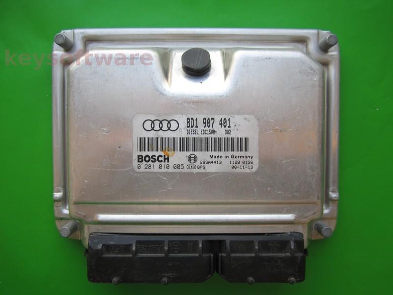 ECU Audi A6 2.5TDI 8D1907401 0281010005 EDC15VM+ AKN