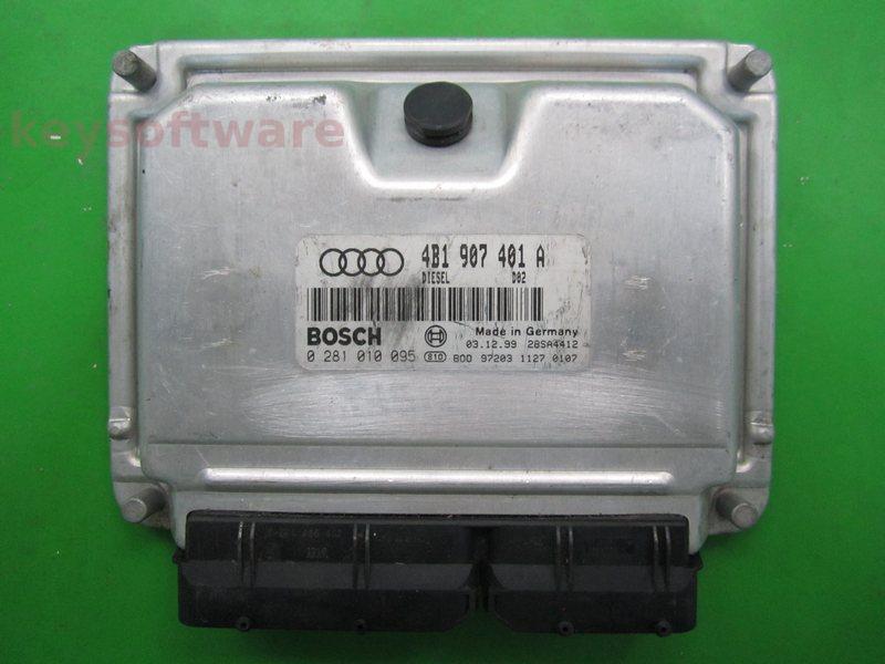 ECU Audi A6 2.5TDI 4B1907401A 0281010095 EDC15VM+ {+