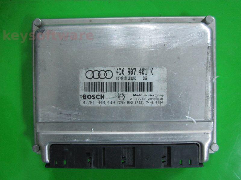 ECU Audi A8 2.5TDI 4D0907401K 0281010149 EDC15M AFB