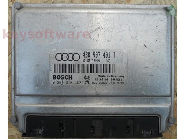 ECU Audi A4 2.5TDI 4B0907401T 0281010153 EDC15M {+