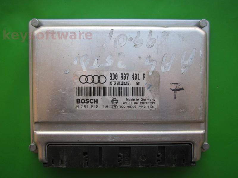 ECU Audi A4 2.5TDI 8D0907401P 0281010158 EDC15M AKN