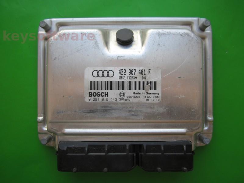 ECU Audi A6 2.5TDI 4B2907401F 0281010443 EDC15VM