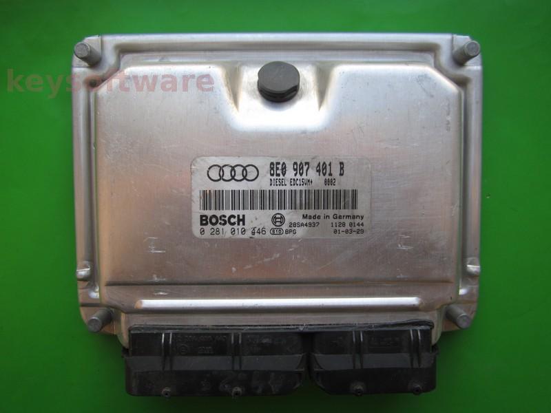 ECU Audi A4 2.5TDI 8E0907401B 0281010446 EDC15VM+ AKE 180CP