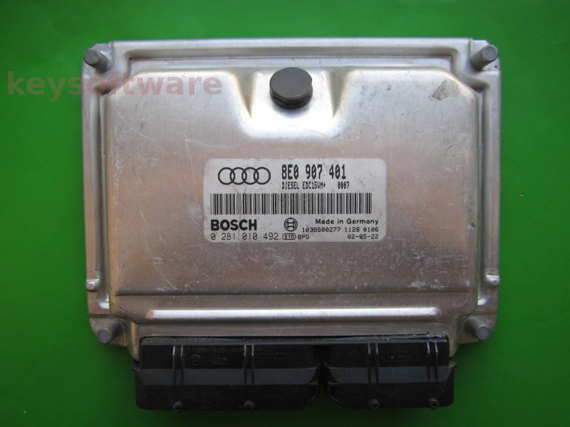 ECU Audi A4 2.5TDI 8E0907401 0281010492 EDC15VM+