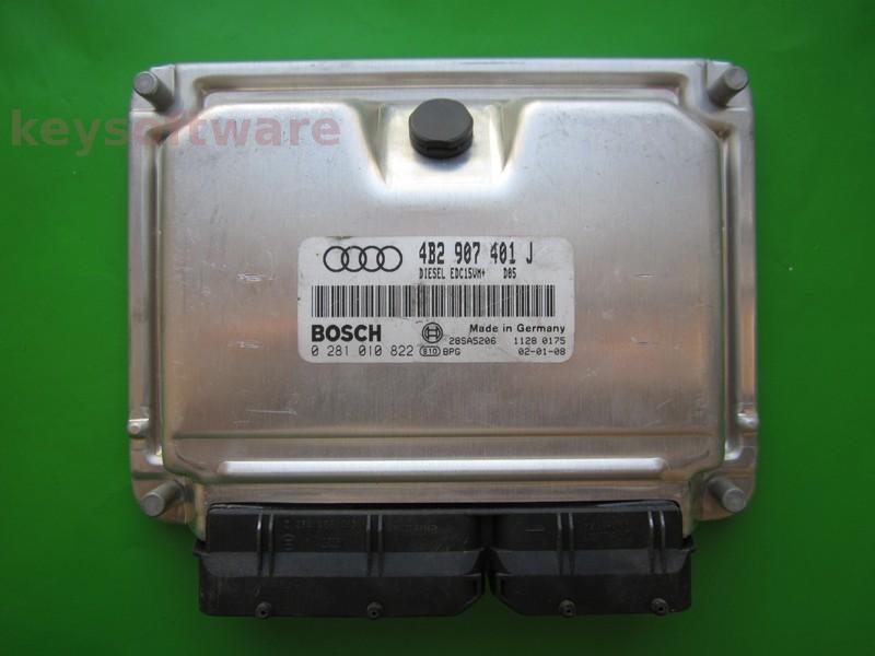 ECU Audi A6 2.5TDI 4B2907401J 0281010822 EDC15VM+~