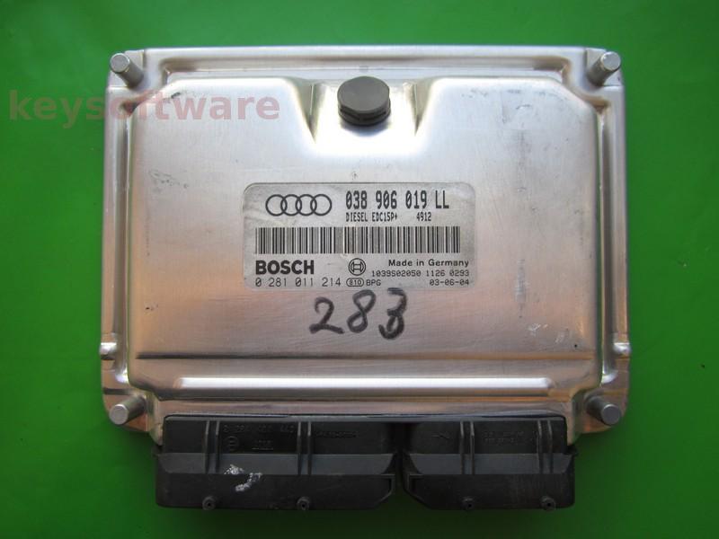 ECU Audi A6 1.9TDI 038906019LL 0281011214 EDC15P+ {+