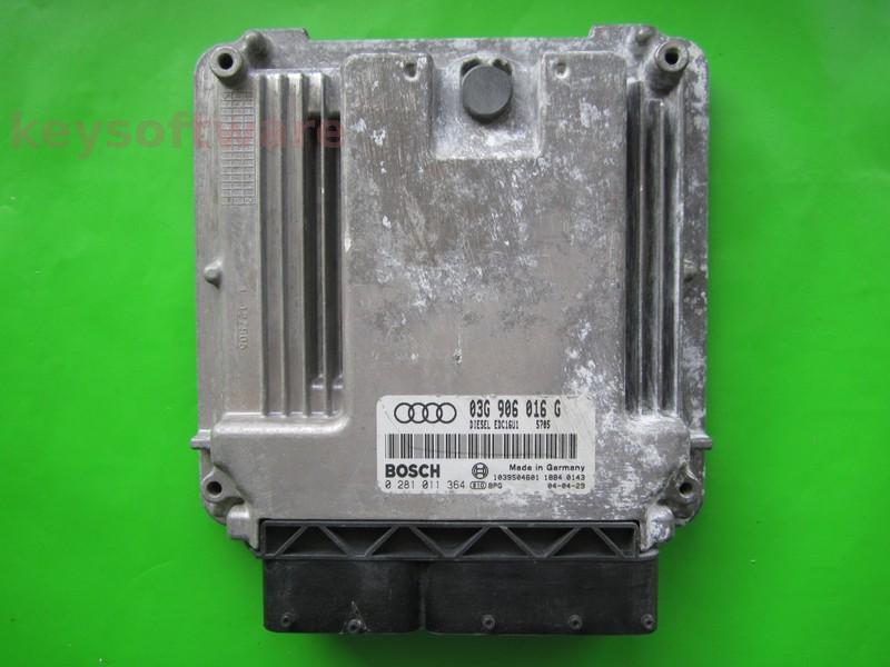 ECU Audi A3 2.0TDI 03G906016G 0281011364 EDC16U1 BKD +
