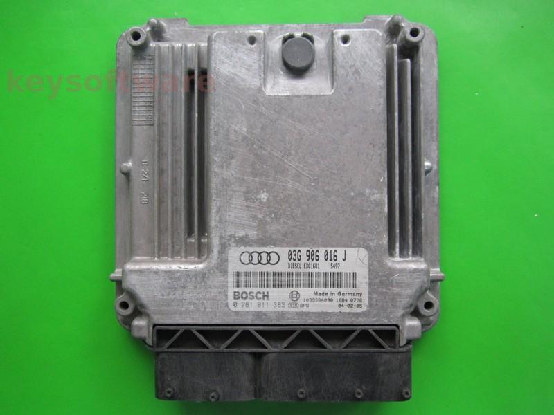ECU Audi A3 1.9TDI 03G906016J 0281011383 EDC16U1 BKC {+