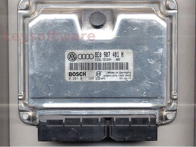 ECU Audi A4 2.5TDI 8E0907401N 0281011386 EDC15VM+ BDH {+