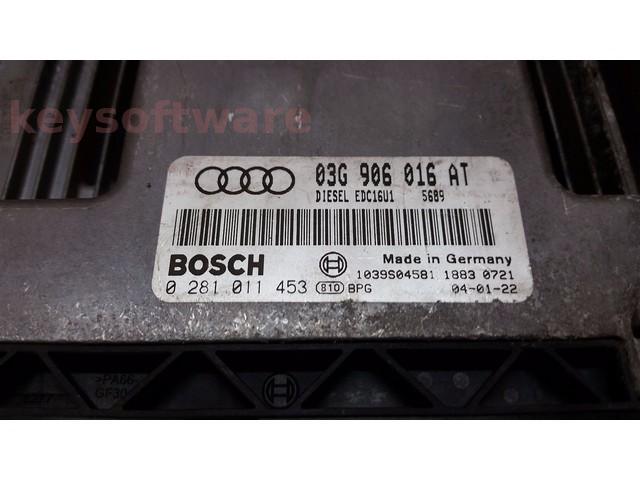 ECU Audi A3 2.0TDI 03G906016AT 0281011453 EDC16U1 BKD {