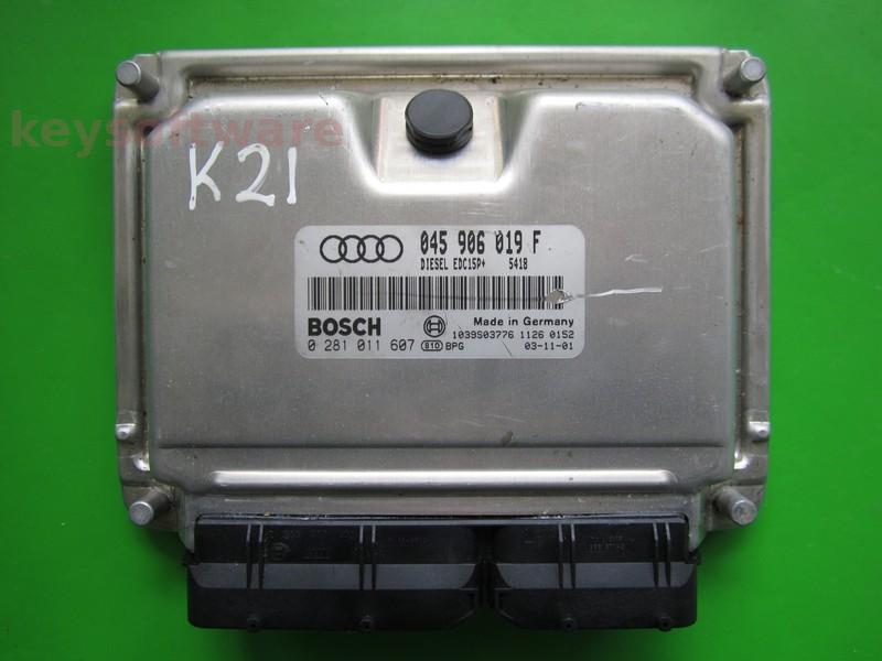 ECU Audi A2 1.4TDI 045906019F 0281011607 EDC15P+ {+