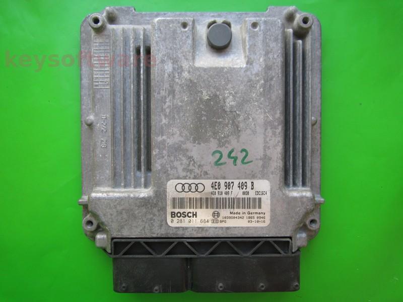 ECU Audi A8 4.0TDI 4E0907409B 0281011684 EDC16C4 ASE