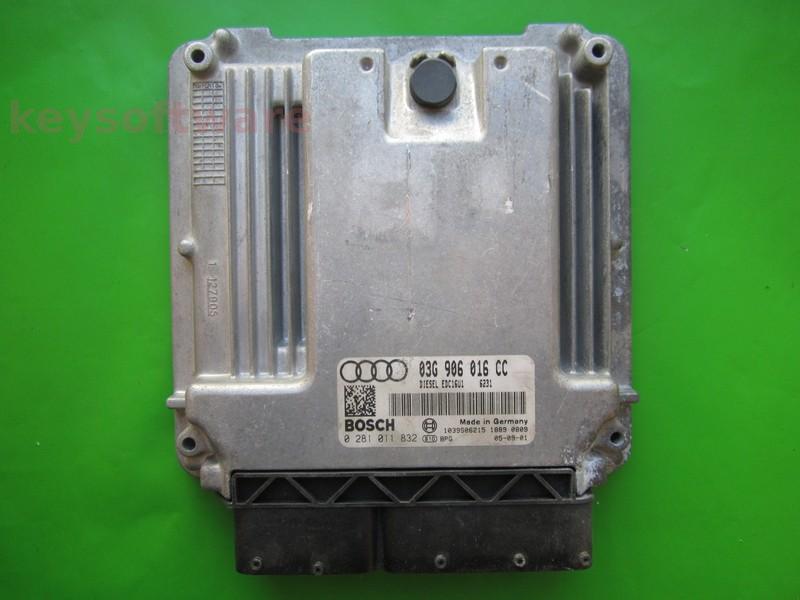 ECU Audi A3 1.9TDI 03G906016CC 0281011832 EDC16U1 BKC