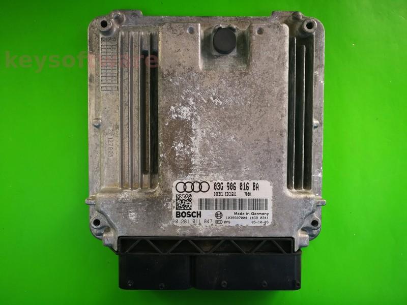 ECU Audi A3 2.0TDI 03G906016BA 0281011847 EDC16U1 BKD