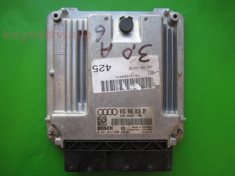 ECU Audi A6 2.0TDI 03G906016BF 0281011850 EDC16U31 BRE }