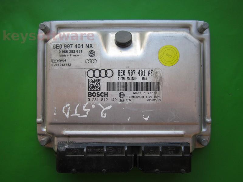 ECU Audi A4 2.5TDI 8E0907401AF 0281012142 EDC15VM+ BDG 163CP