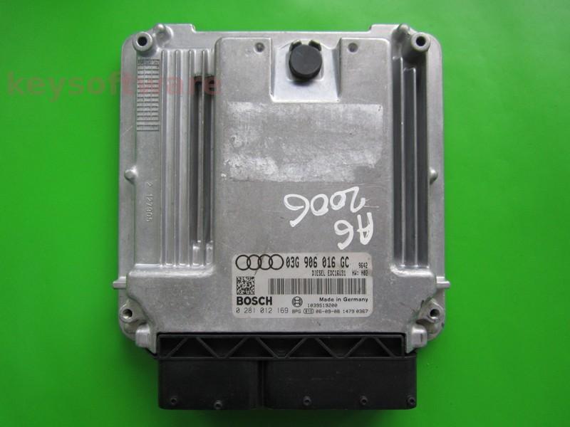 ECU Audi A6 2.0TDI 03G906016GC 0281012169 EDC16U31 BRE H02{+