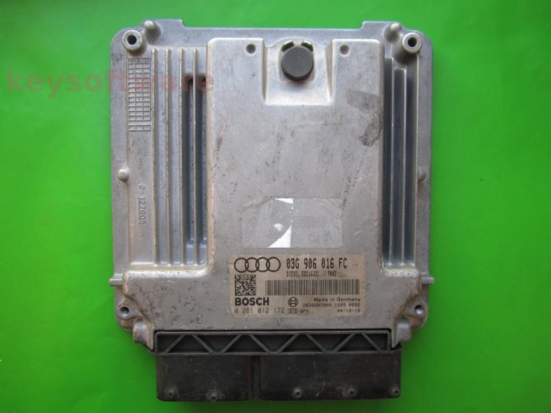 ECU Audi A4 2.0TDI 03G906016FC 0281012172 EDC16U31 BNA {
