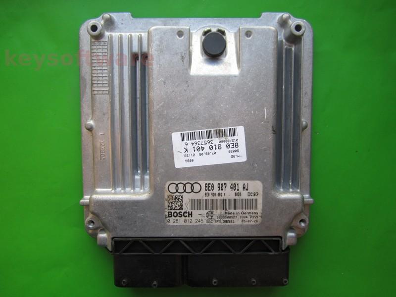 ECU Audi A4 3.0TDI 8E0907401AJ 0281012245 EDC16CP34 BKN
