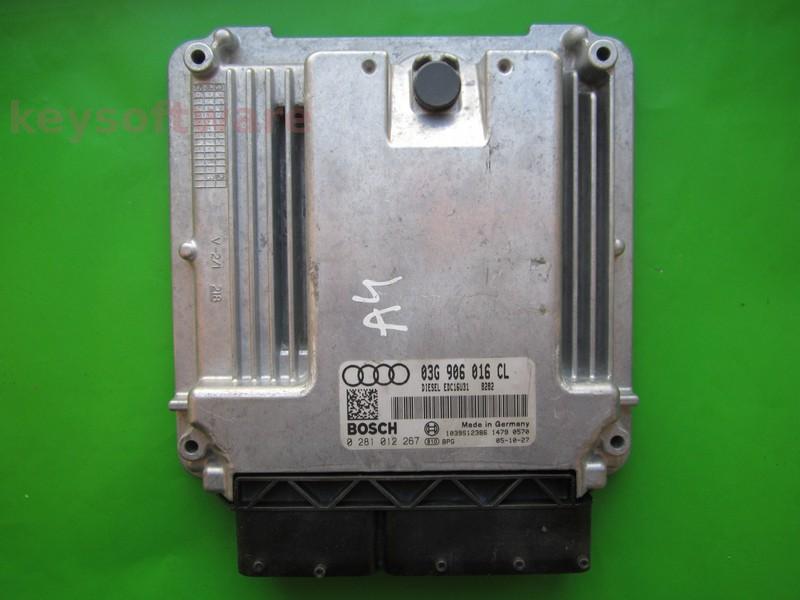 ECU Audi A4 2.0TDI 03G906016CL 0281012267 EDC16U31 BLB }