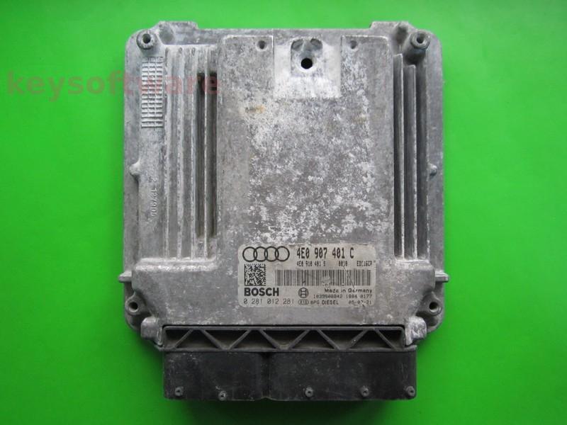 ECU Audi A8 3.0TDI 4E0907401C 0281012281 EDC16CP34 ASB +