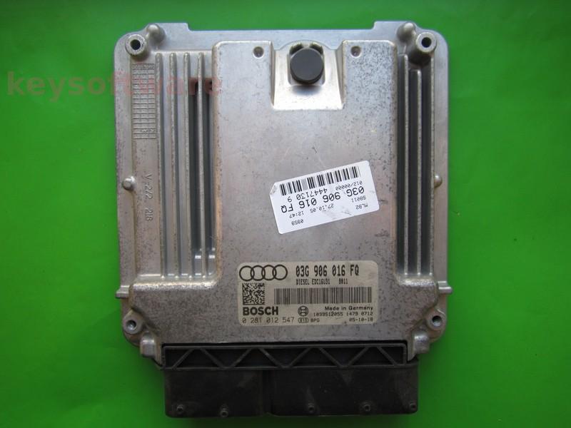 ECU Audi A4 2.0TDI 03G906016FQ 0281012547 EDC16U31 BPW