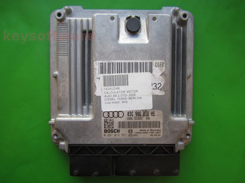 ECU Audi A6 2.0TDI 03G906016HS 0281012557 EDC16U31 BRE }