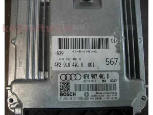 ECU Audi A6 2.7TDI 4F0907401B 0281012560 EDC16CP34 {+