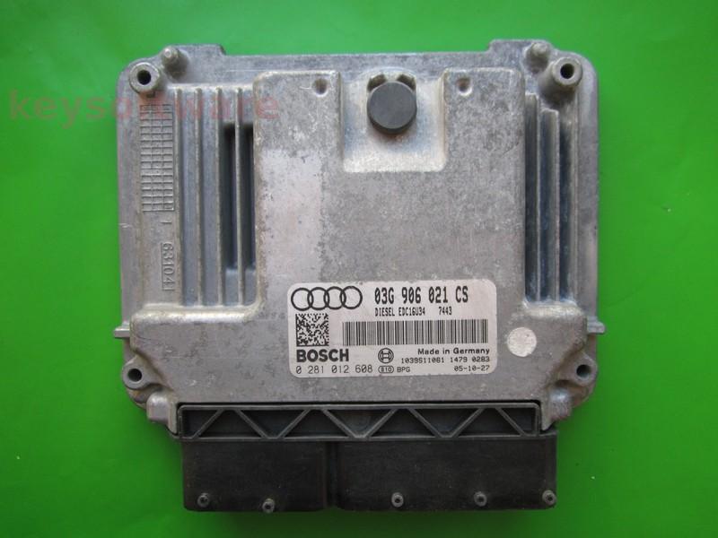 ECU Audi A3 1.9TDI 03G906021CS 0281012608 EDC16U34 BLS {+