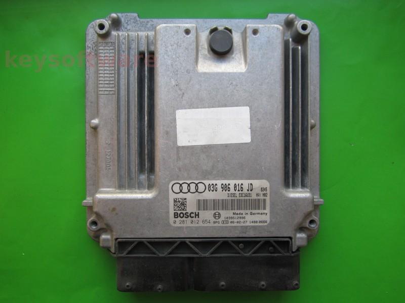 ECU Audi A4 2.0TDI 03G906016JD 0281012654 EDC16U31 BRE H02