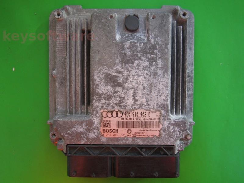 ECU Audi A8 3.0TDI 4E0910402E 0281012705 EDC16CP34 ASB H05