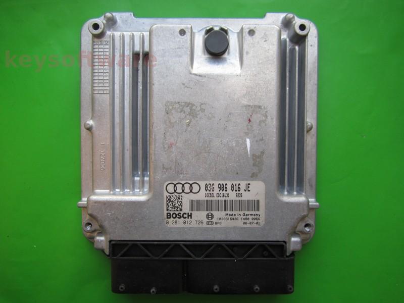 ECU Audi A4 2.0TDI 03G906016JE 0281012726 EDC16U31 BRE }