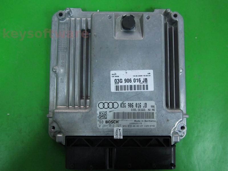 ECU Audi A4 2.0TDI 03G906016JB 0281012727 EDC16U31 BRF H06 {