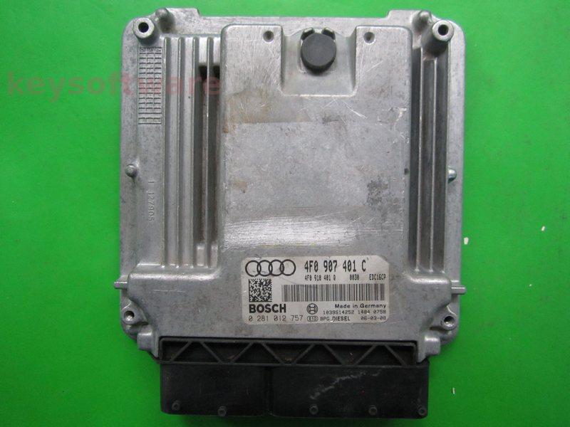 ECU Audi A6 3.0TDI 4F0907401C 0281012757 EDC16CP34 BMK