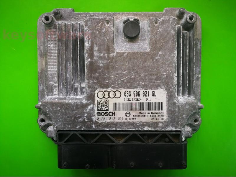 ECU Audi A3 2.0TDI 03G906021GL 0281013154 EDC16U34 BMM