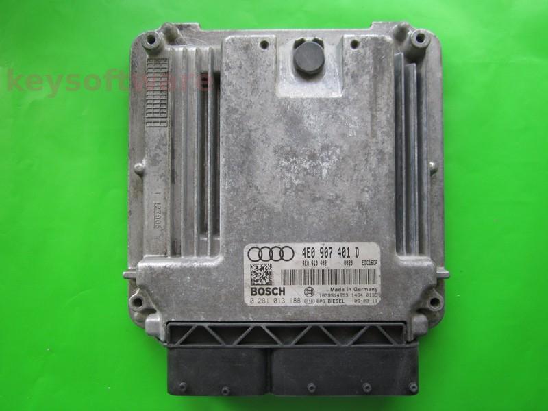 ECU Audi A8 3.0TDI 4E0907401D 0281013188 EDC16CP34