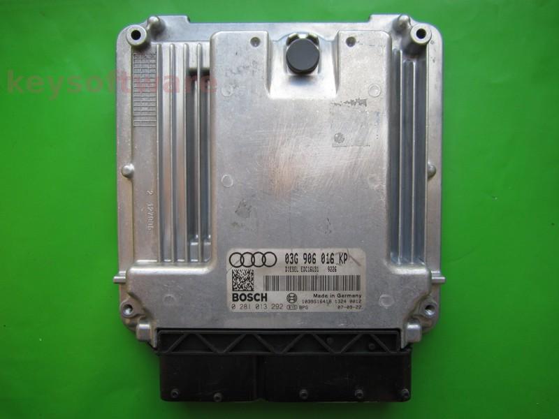 ECU Audi A4 2.0TDI 03G906016KP 0281013292 EDC16U31 BPW }