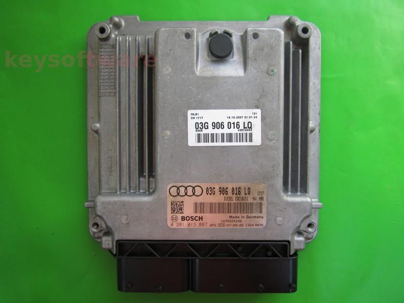 ECU Audi A4 2.0TDI 03G906016LQ 0281013887 EDC16U31 BPW H05}