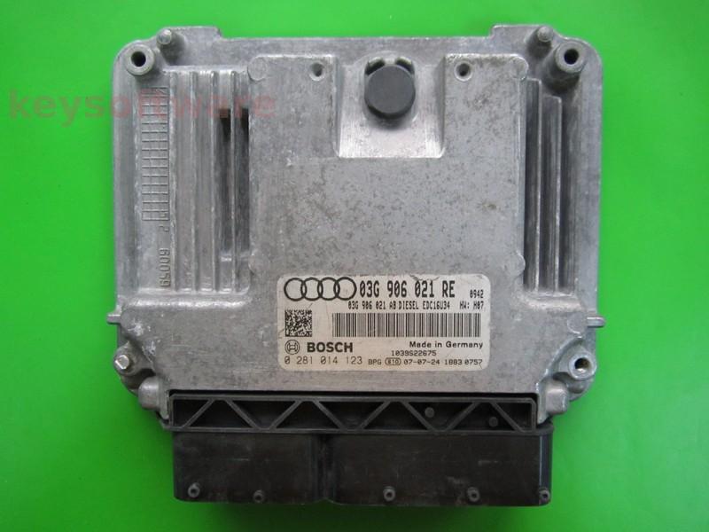 ECU Audi A3 1.9TDI 03G906021RE 0281014123 EDC16U34 H07